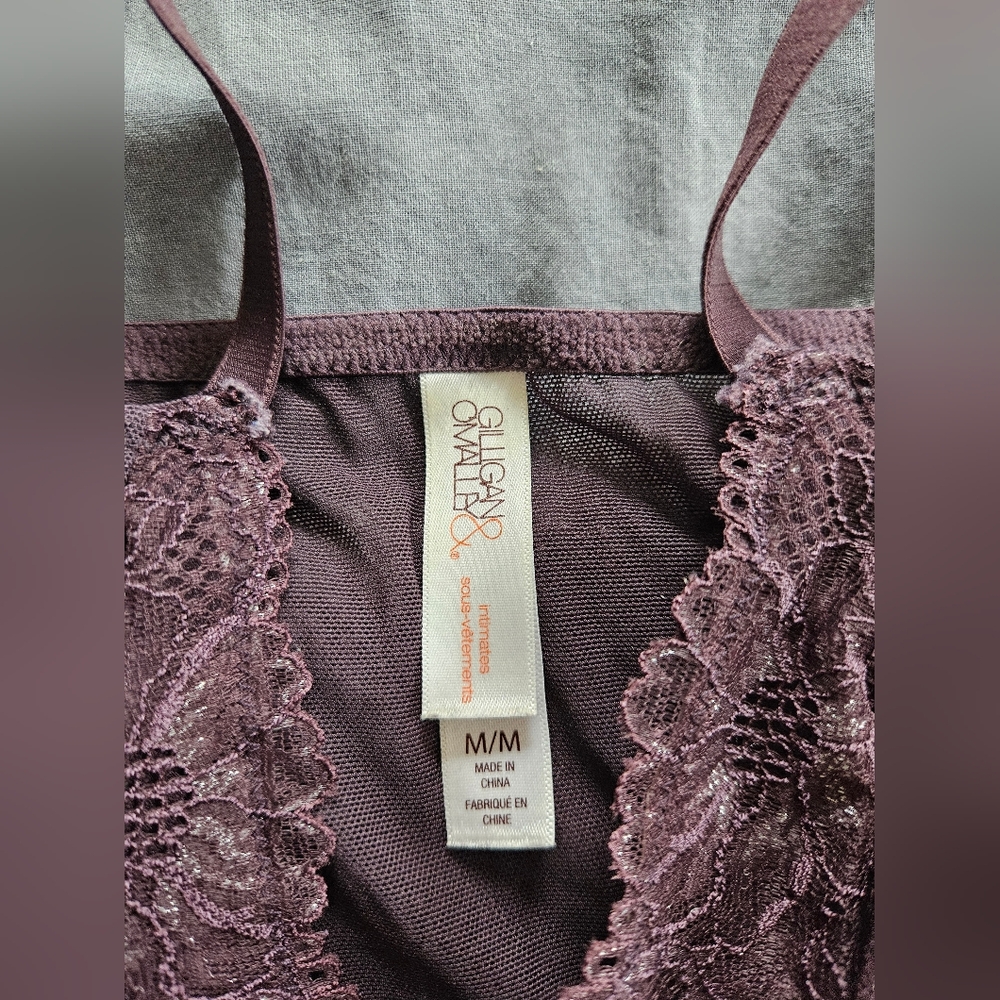 G&O negligee slip nighty sz M sheer floral like new - Picture 4 of 7